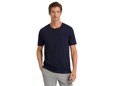 Hanro Living Short Sleeve Crew Neck Shirt In Blue