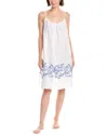 Hanro Liz Leaf-embroidered Cotton Chemise In White