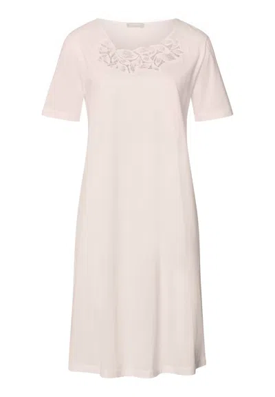 Hanro Liz Embroidered Cotton Nightgown In Neutral