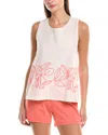 Hanro Liz Embroidered Tank In White