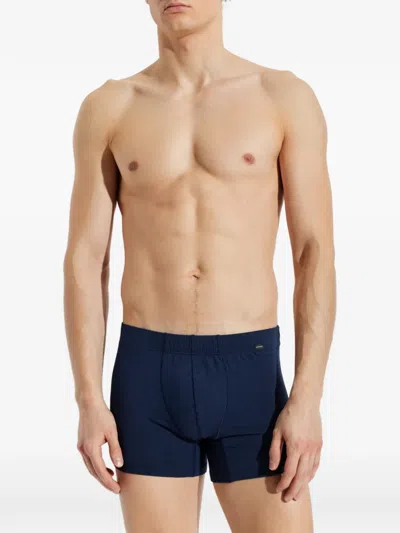 Hanro Logo-tag Boxers In Blue