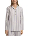 Hanro Long Sleeve Cotton Button Front Sleep Shirt In Multi