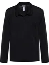 Hanro Long-sleeve Polo Shirt In Schwarz