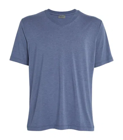 Hanro V-neck Shirt In Blue