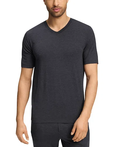 Hanro Lounge V-neck Tee In Blue