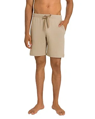 Hanro Loungy Summers Solid Regular Fit Drawstring Shorts In Savanna