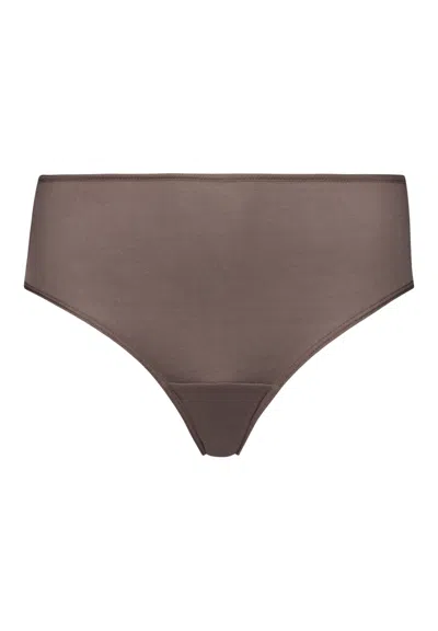 Hanro Luxury Moments Lace Back Cotton Brief In Multi