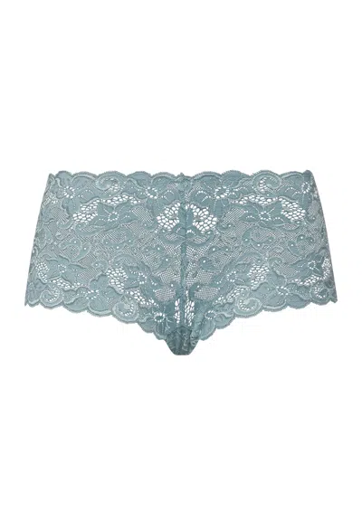 Hanro Luxury Moments Lace Boyleg In Blue