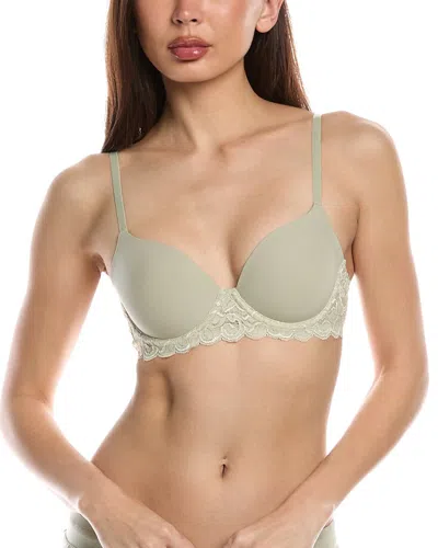 Hanro Luxury Moments Lace T-shirt Bra In Green
