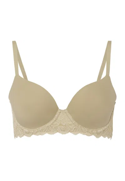 Hanro Luxury Moments Lace T-shirt Bra In Neutral