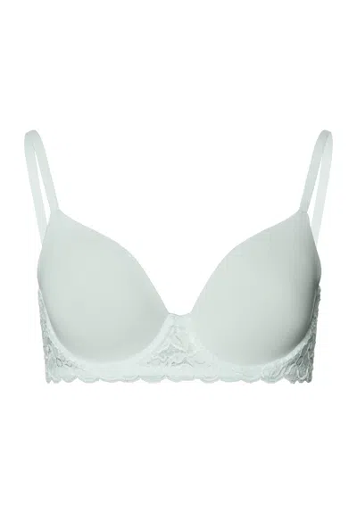 Hanro Luxury Moments Lace T-shirt Bra In Green