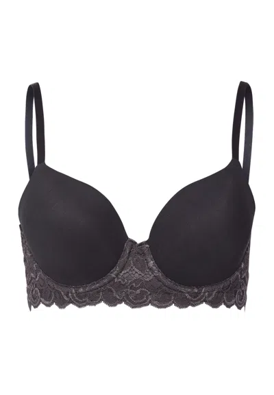 Hanro Luxury Moments Lace T-shirt Bra In Black