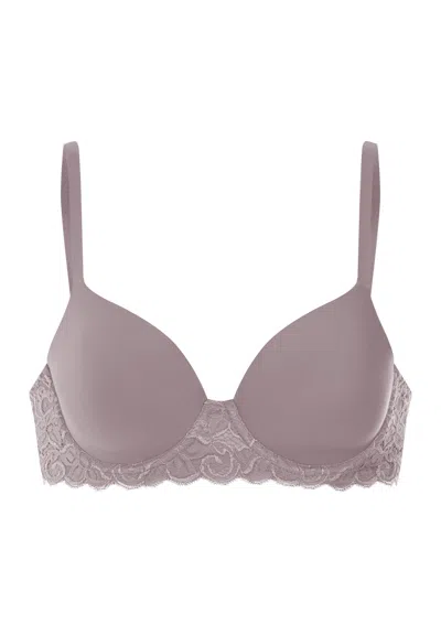 Hanro Luxury Moments Lace T-shirt Bra In Purple