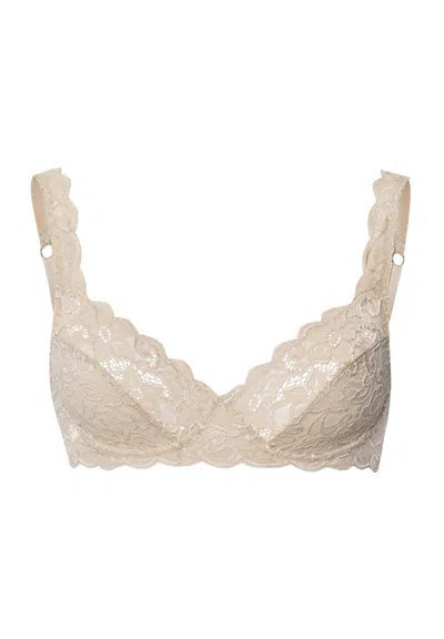 Hanro Luxury Moments Lace Underwire Bra In Neutral