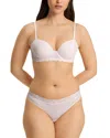 Hanro Luxury Moments Scalloped Lace T-shirt Bra In Honeydew