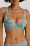 Hanro Luxury Moments Underwire Bra In Blue