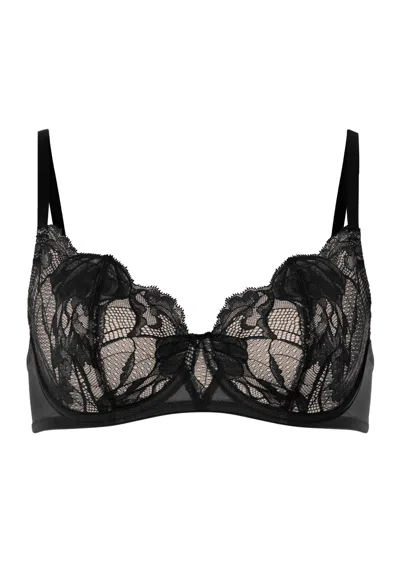 Hanro Lysia Lace Underwire Bra In Black