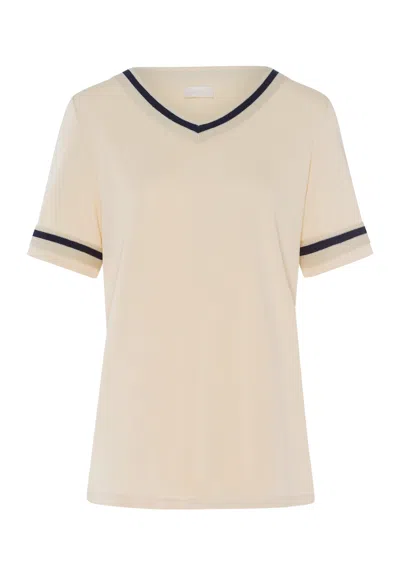Hanro Madeleine Tencel V-neck Top In Multi