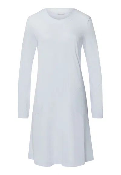 Hanro Malena Soft Cotton Nightgown In Blue