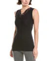 Hanro Maria Wool & Silk-blend V-neck Tank In Black