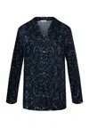 Hanro Marlene Collared Button Front Shirt In Multi