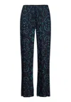 Hanro Marlene Damask Pants In Blue