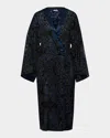 HANRO MARLENE DAMASK-PRINT KIMONO ROBE