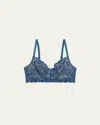 Hanro Lace Marlene Underwire Bra In Mystic Blue