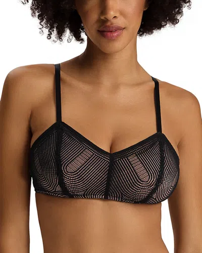 Hanro Martha Lace Bralette In Black