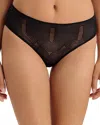 Hanro Martha Lace Hi Cut Brief In Black
