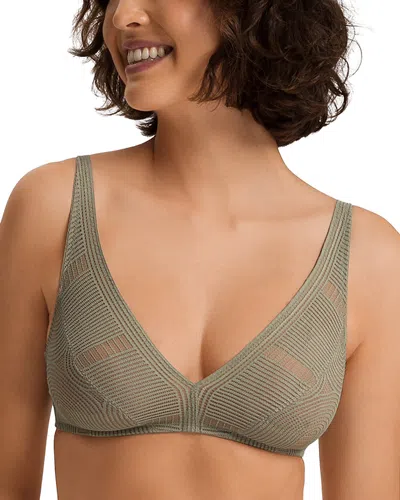 Hanro Martha Lace Soft Cup Bra In Crystal Green