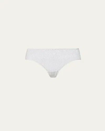 Hanro Martha Low-rise Geometric Lace Bikini Briefs In Sunny Cream