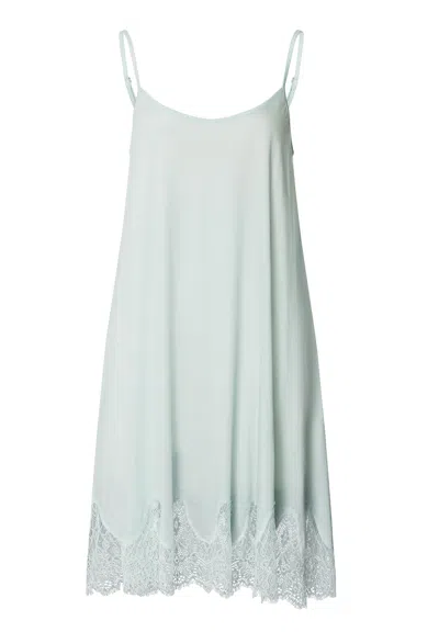 Hanro Melia Scalloped Lace Tencel™ Chemise In Blue