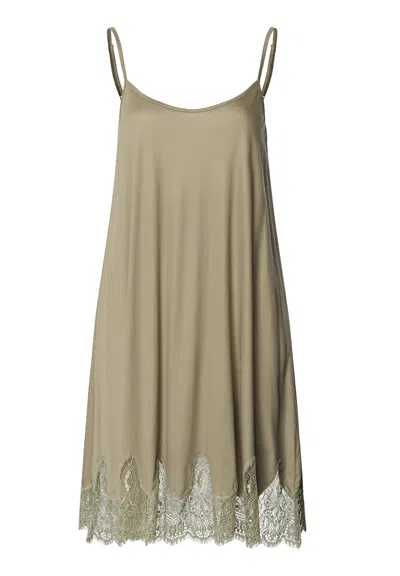 Hanro Melia Scalloped Lace Tencel™ Chemise In Green