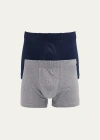 Hanro Men's 2-pack Cotton Essentials Boxer Briefs In Light Melange/dee