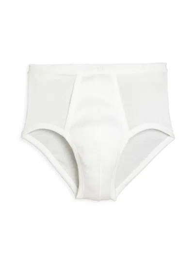 Hanro Men's Cotton Pure Full Briefs In White