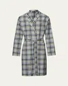 Hanro Flannel Robe In Wintry Check