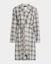 Hanro Flannel Robe In Wintry Check