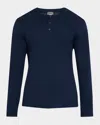 Hanro Henley Shirt In Navy