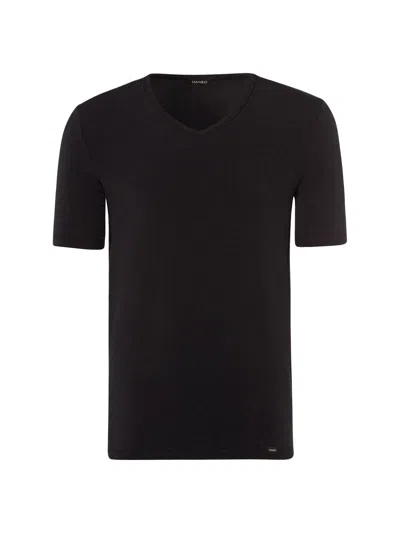 Hanro Casuals Soft V-neck T-shirt In Black