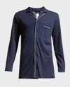 Hanro Men's Night & Day Knit Pajama Set In Black Iris