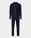 Hanro Men's Night & Day Knit Pajama Set In Deep Navy
