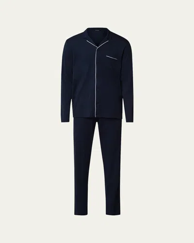 HANRO MEN'S NIGHT & DAY KNIT PAJAMA SET