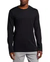 Hanro Night And Day Solid Long Sleeve Tee In Black