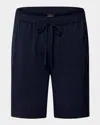Hanro Natural Living Organic Cotton Drawstring Shorts In Deep Navy