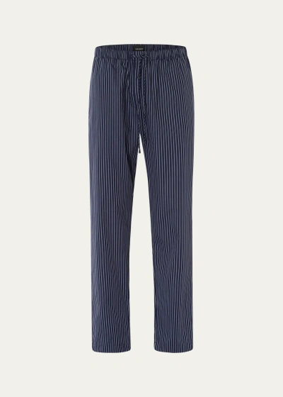 Hanro Men's Night Day Striped Lounge Pants In Pure Stripe