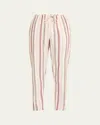 Hanro Men's Night Day Striped Lounge Pants In Russet Beige Stripe