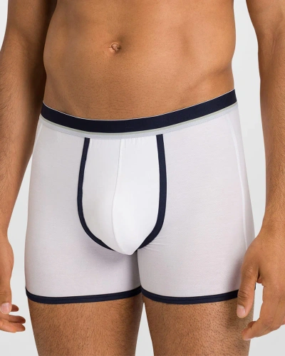 Hanro Elasticated-waistband Mid-rise Stretch-cotton Blend Briefs In White