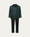 Hanro Selection Notch Collar Button Front Pajama Set In Laurel
