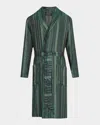 Hanro Striped Selection Robe In Laurel Stripe